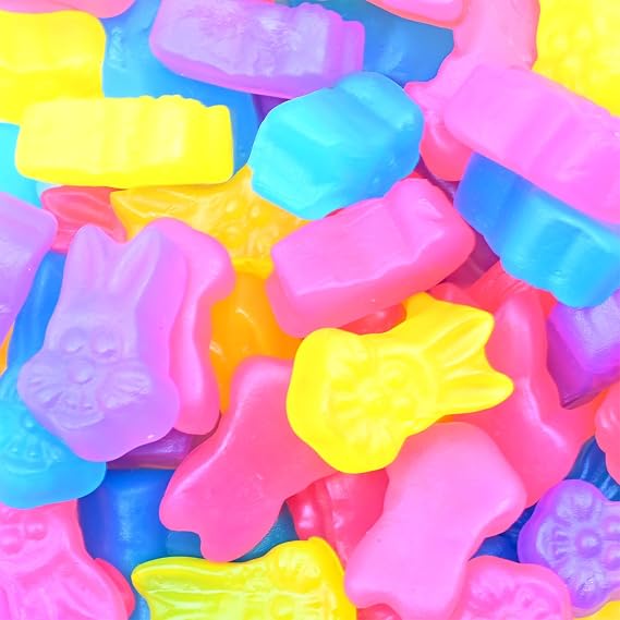 Candy Retailer Assorted Fruit Flavored Easter Rabbit Jubes Candy 1 Pound