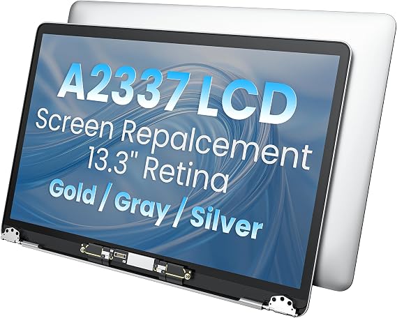 A2337 LCD Screen Display Assembly for MacBook Air 13.3" M1 2020 A2337 EMC 3598 MGN63 MGN93 MGND3 MGN73 MGNA3 MGNE3 Retina 2560x1600 Silver