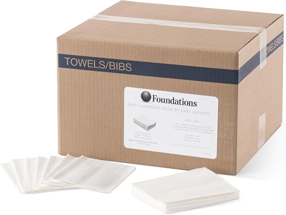 Foundations Disposable, Moisture Resistant, Biodegradable, Baby Changing Station Liner Refills for Commercial Restrooms, Doctor's Offices, Care Centers, 2-ply, 500 Pack, 036-NWL
