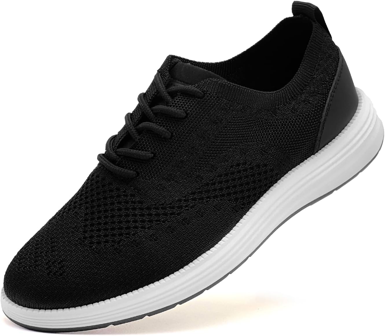Mens Casual Dress Sneakers Oxfords Lace-Up Mesh Breathable Lightweight Fashion Walking Shoes Tennis Comfortable