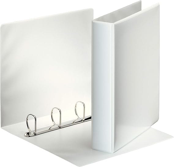 Esselte Essentials Presentation Binder, PP, 4 cm Ring Diameter, 49704 - A4, White