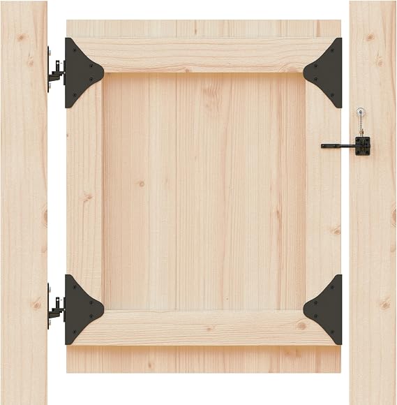 Anti Sag Gate Frame Kit Fence Gate Kit Heavy Duty 90 Degree Right Angle Gate Hinges,Gate Hardware Kit with Gate Latch for Wooden Fences,Gate Corner Brace Bracket for Driveway Gates,Shed Door,Deck Gate