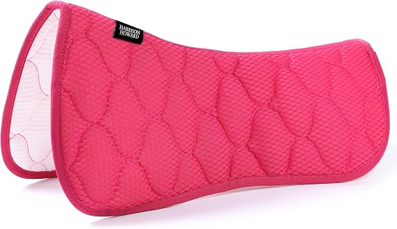 Harrison Howard Mesh Riding Half Pad for English Saddle Comfortable Cushioning Reduce Pressure on Horses Back