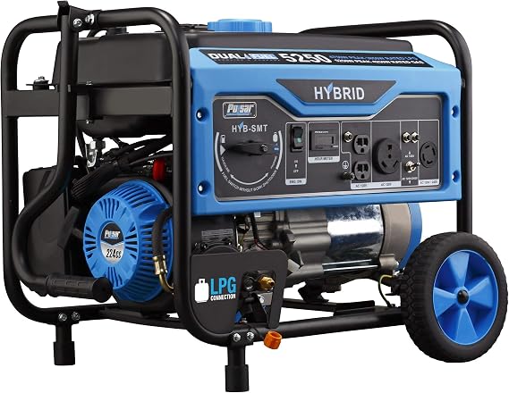 Pulsar 5250W Dual Fuel Portable Generator with Switch & Go Technology PG5250B