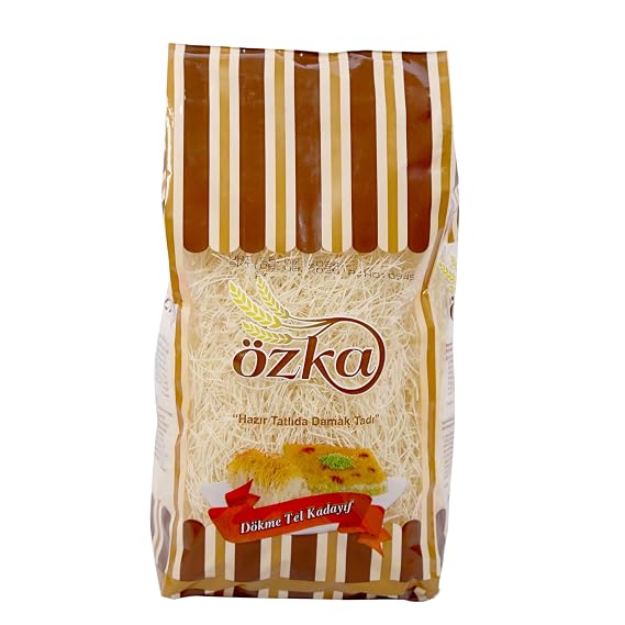 OZKA Premium Kataifi Shredded Phyllo Dough, Dried & Chopped for Viral Dubai Chocolate, Baklava, and Kunafa, Authentic Kadayif Pastry - 500g (1.1 lb)
