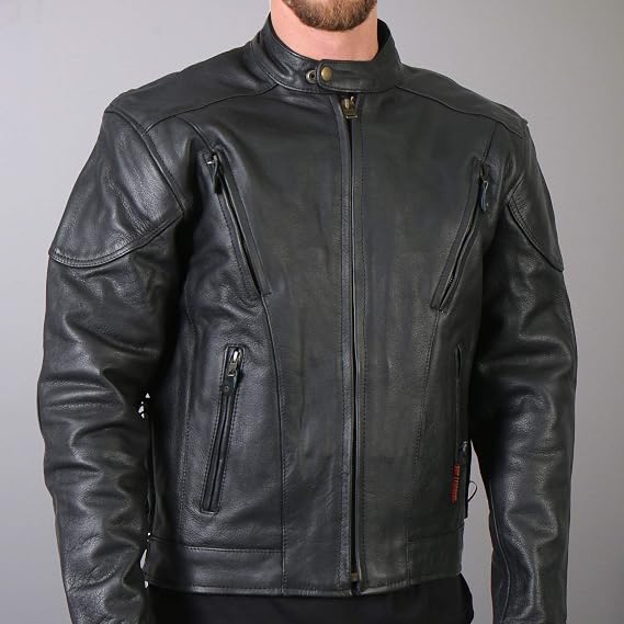 Hot Leathers Black Motorcycle Jacket