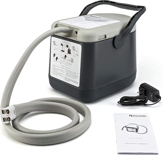 Cold Rush Compact Therapy Ice Machine - Cryotherapy System for Pain Relief & Cold Compression - Post-Surgery & Injury Recovery - with Replacement Cryo Cuff Pads (Device Only)