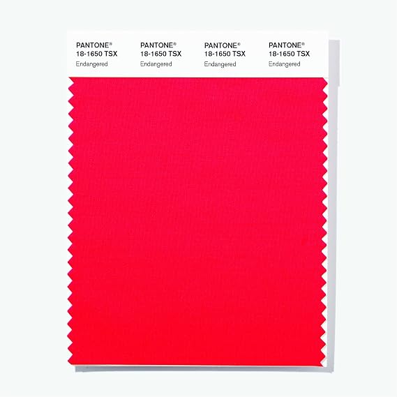 Polyester Standards Swatch Card - Endangered (18-1650 TSX)