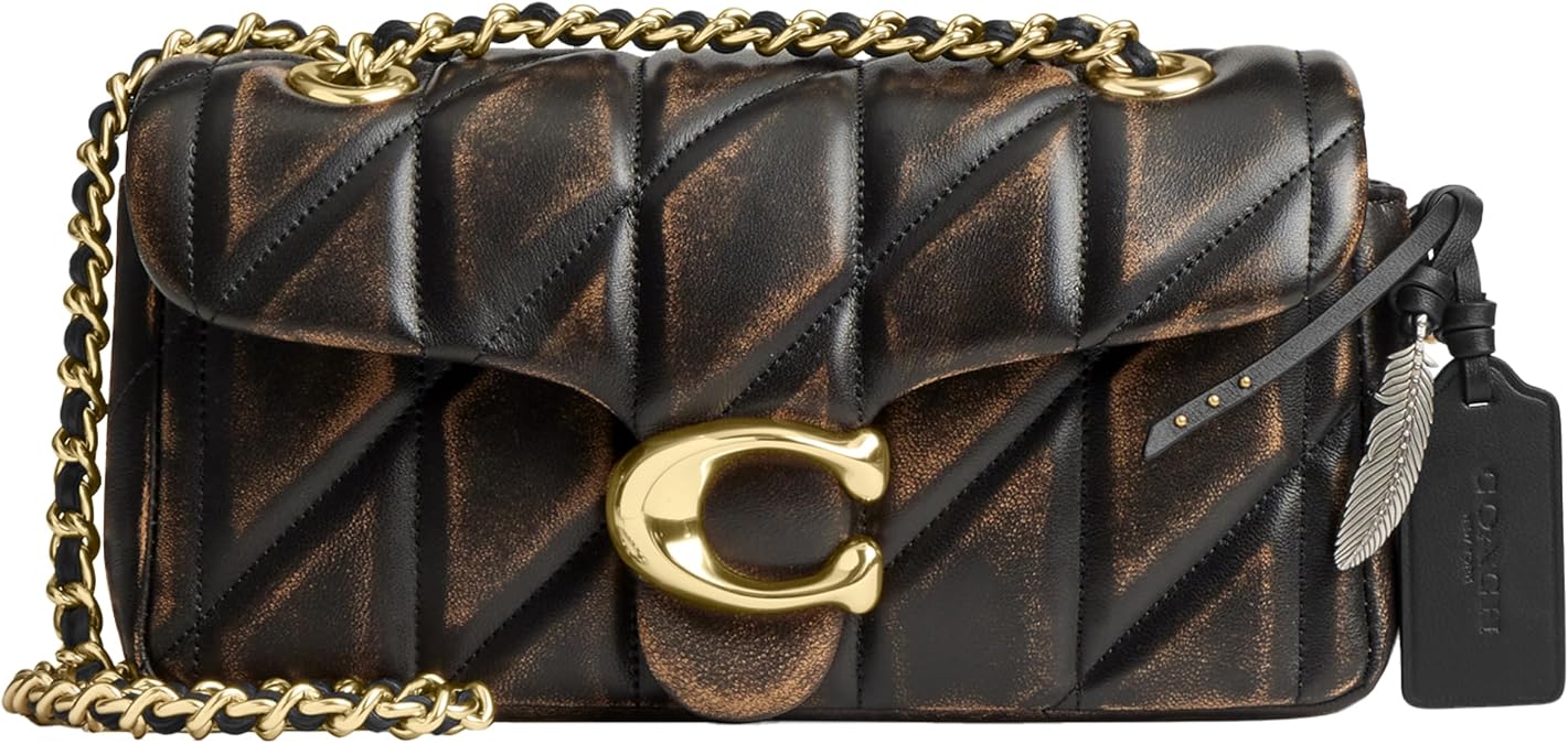 COACH Women's Tabby Shoulder Bag 20, Black Brown, One Size