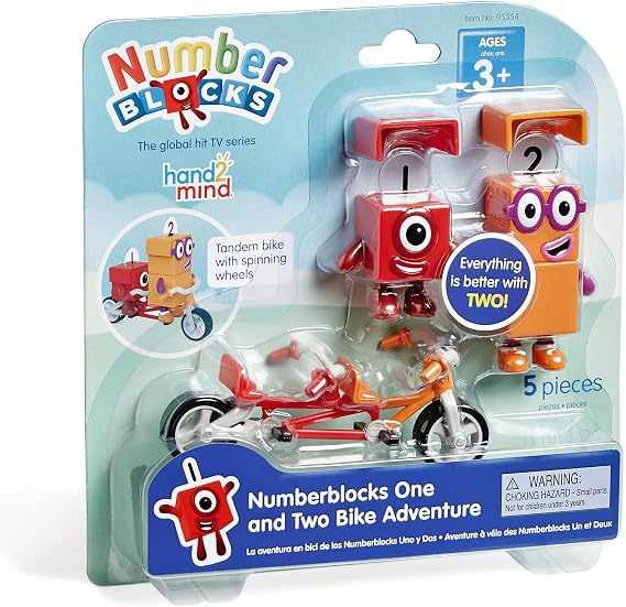 hand2mind Numberblocks One and Two Bike Adventure, 5 Pieces, Ages 3+