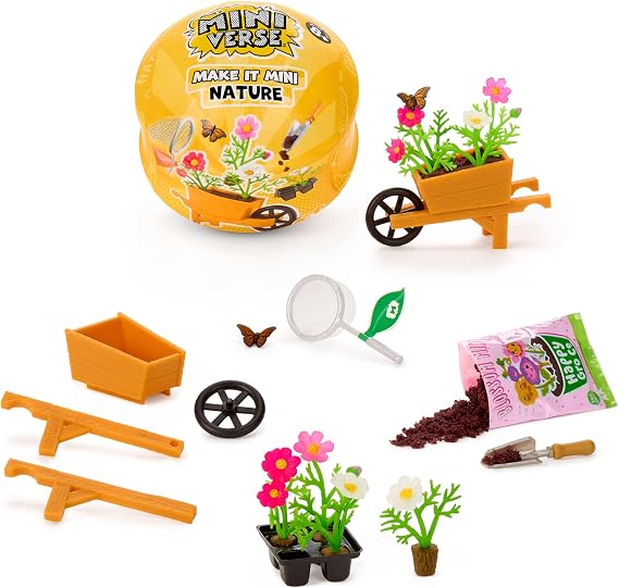 MGA's Miniverse - Make It Mini Nature Series 3 Mini Collectibles, Mystery Blind Packaging, DIY, Crafts, Replica Plants, Flowers, Botanicals, Novelty, Collectors, 8+