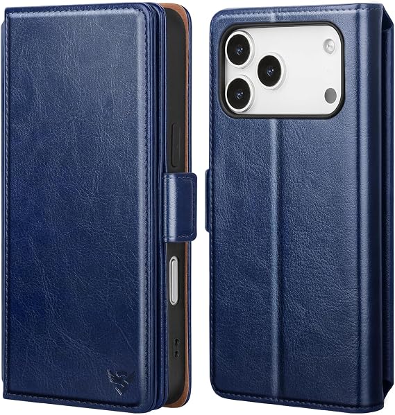 for iPhone 18 Pro / 17 Pro Phone Case Wallet,Blue