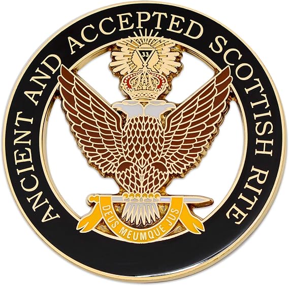 Masonic 33rd Degree Large Eagle Freemason Auto Emblem Decal