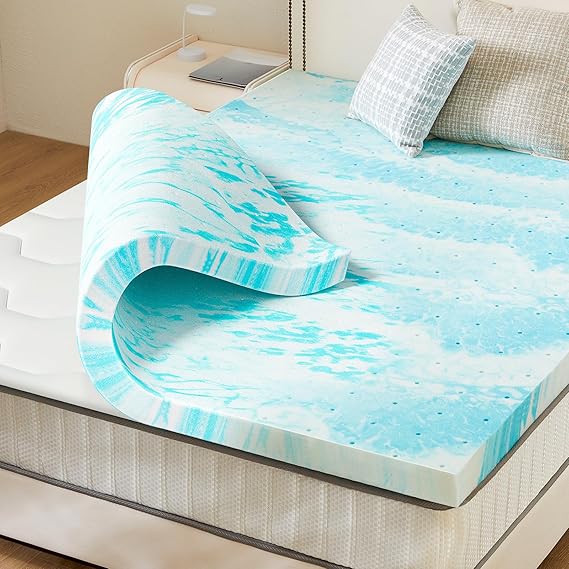 Mattress Topper, Queen Size Cooling Memory Foam Bed Toppers, 3 Inch Soft Mattress Pads for Sleeper Sofa, RV, Camper, CertiPUR-US Certified