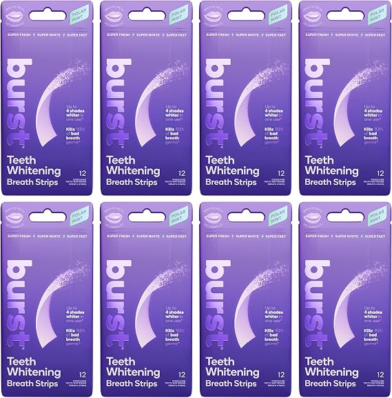 Burst Teeth Whitening Breath Strips (Polar Mint/8 Pack)