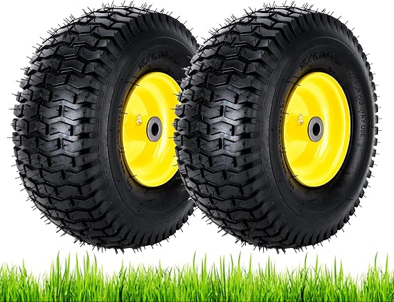 15x6.00-6nhs Lawn Mower Tires for John Deere Riding Mowers, 2 Pack