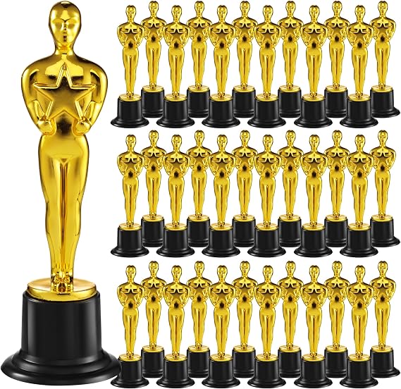 Bedwina 6" Gold Trophy Award Trophies - Pack of 36 Bulk Trophies Golden Statues Trophy Award, Party Decorations and for Winners Or Appreciation Gifts Prizes for Adults & Kids