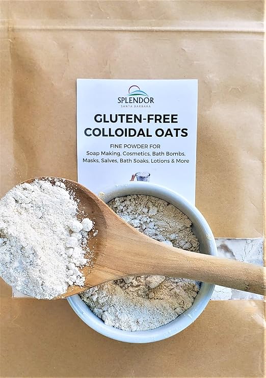 Splendor Colloidal Oatmeal 32 oz Gluten-Free Powder for Soap Making, Bath Bombs, Skincare, Masks, Lotions, Salves, Soothing Oat Baths, DIY Cosmetics, Fine-Grade Natural Ingredient