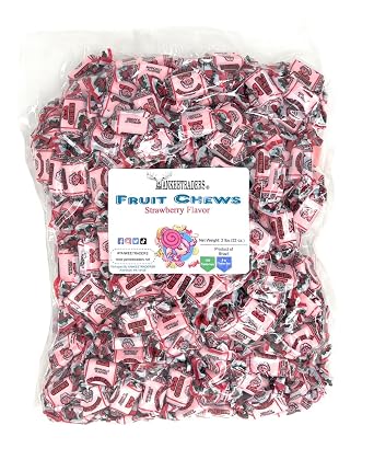 Strawberry Flavored Fruit Chews, 2 Pounds Bulk