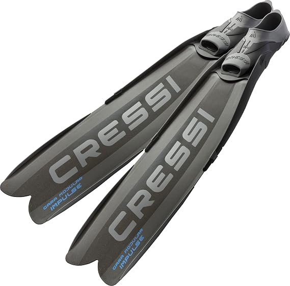 Cressi Gara Modular Impulse Fins for Freediving with Interchangeable Blades, Made in Italy