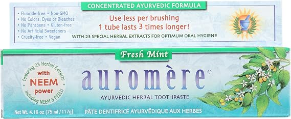 Auromere Freshmint Herbal Toothpaste (12x4.16 Oz), 2.75 Oz