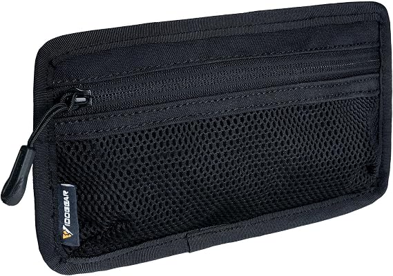 IDOGEAR Tactical Mesh Pouch Insert Modular Bag Compartment Utility Organizer Admin Pouch EDC Net Pocket with Hook Fasteners