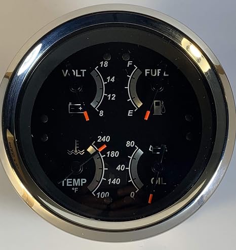 Quad Gauge Combi Gauge Fuel Volt Oil Temp Veethree