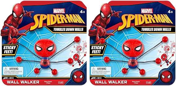 JA-RU Spiderman Stretchy Window-Crawler (2 Units) | Wall-Climber and Window Walker-Rolling Sticky Marvel Avengers Superhero Fidget Toy | Novelty for Kids. 6812-2