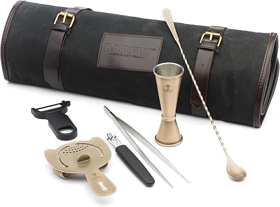 Mercer Culinary Barfly Essentials Set, Antique Gold