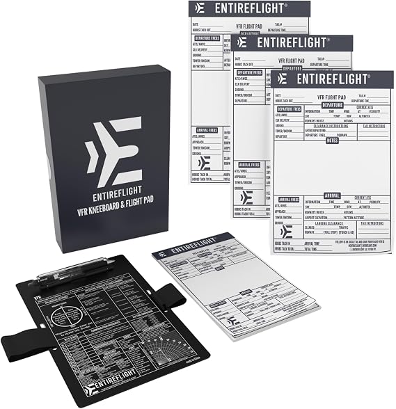 EntireFlight - IFR Flight Notepad & Pilot Kneeboard VFR Flight Notepad Box Set Bundle