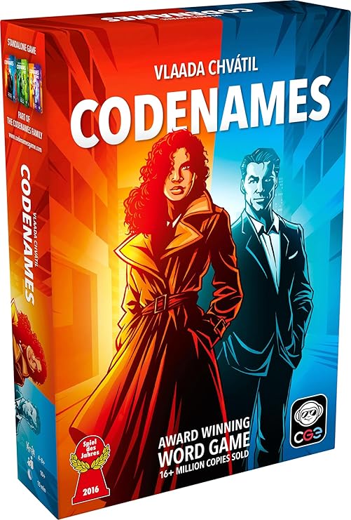 CGE Codenames Board Game 2nd Edition The Top Secret Word Association Party Game for Friends & Family Game Nights, 4 Players