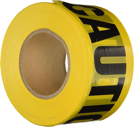 PT-100 Caution Barricade Tape, Yellow