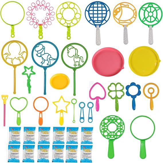 Bubble Wands kit Party Favors for Kids Bulk Toys Party Supplies Christmas Birthday Wedding Bath Time Gifts for Boys Girls (Luxury)