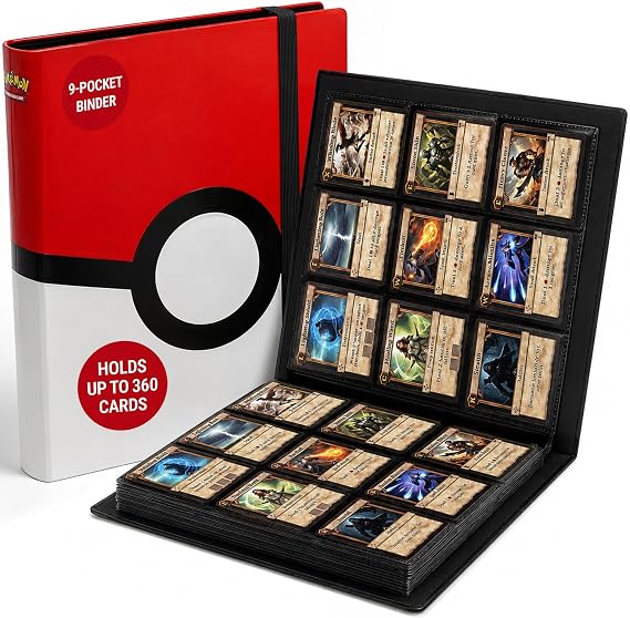 Ultra Pro Pokemon Card Binder 9 Pocket Full-View with Poke Ball Design