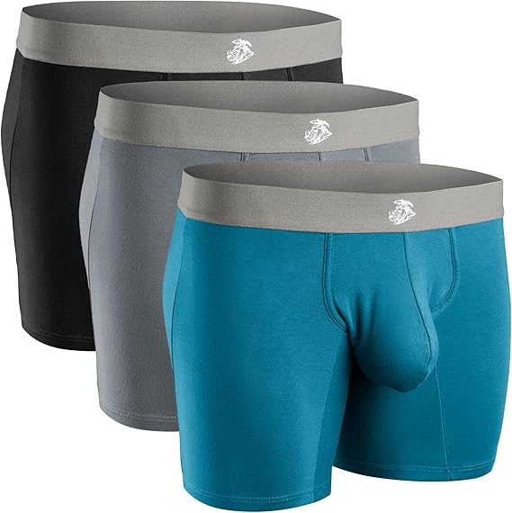 Real Men Natural Modal Pouch Boxer Briefs - ABCD Custom Pouch Size - Waist XS-5XL
