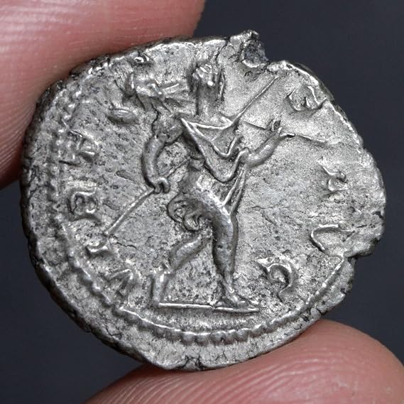 Romulus Ancient Coin Roman Empire Silver Denarius 228 AD with Certificate of Authenticity