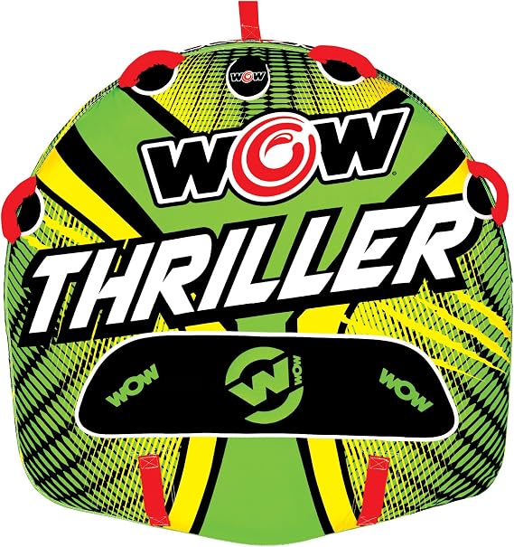 Wow Sports Thriller Towable Deck Tube for Boating Adults, Tubing Boat Inflatable for Water Sports