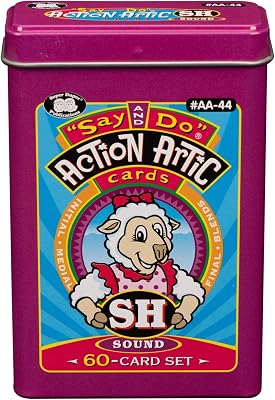 Super Duper Publications | Say and Do Action Articulation SH Sounds Fun Deck | Vocabulary and Language Development Flash Cards | Educational Learning Materials for Children