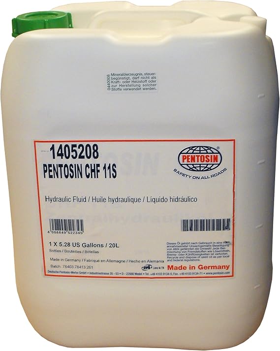 Pentosin 1405208 CHF 11S High Performance Synthetic Hydraulic Fluid for Audi, Bentley, BMW, Chrysler, Dodge, Jeep, Mercedes-Benz, Mini, Porsche, Saab, Volkswagen, Volvo, and More; 20 Liter