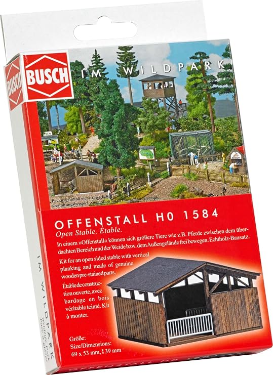 Busch 1584 Open Stable HO Structure Scale Model Structure