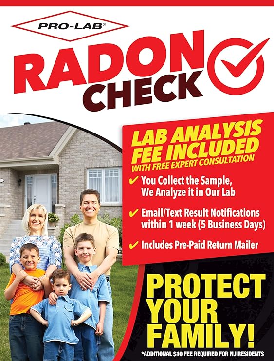 Radon Test Kit for Home, EPA Approved Short Term Radon Detector (1 Kit)