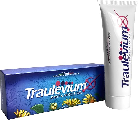 Joint & Muscle Gel - Made in Italy - Soothing Comfort for Back, Neck, Hands, Feet - Premium Whole Body Rub Powered by Arnica- Non-Greasy 1.69oz Tube
