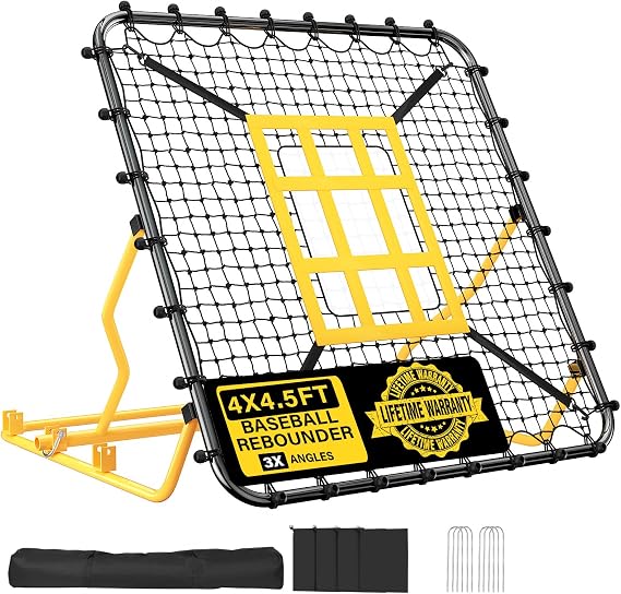 Utheer Rebounder Net for Baseball Softball, 3-Angle Quick Returns
