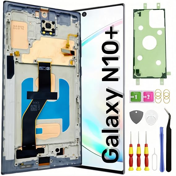 TFT Galaxy Note 10 Plus Screen Replacement for Samsung Galaxy Note10 Plus LCD Screen Touch Digitizer Display Pantalla with Thin Frame Tool kit 4G N975F 5G N976U(no fingerprint) (TFT Black)