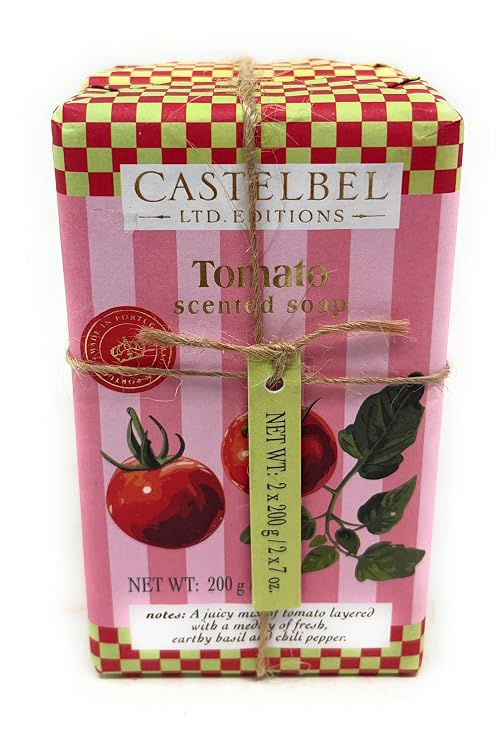 Castelbel Set of Tomato Fragranced Luxury Soap, (2) 7-Ounce Bars