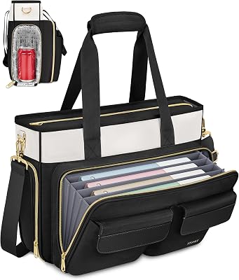 Ytonet Teacher Bag for Women, 15.6 Inch Teacher Tote Bag with Laptop Protective & Accordion File Pockets, Laptop Tote Work Bags Nurse Bags Professional Briefcase for Office, Business, College, Nursing