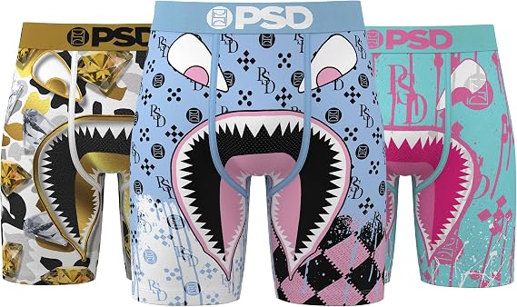 PSD Mens Underwear Warface Graphic Print Boxer Briefs, Packs & Singles