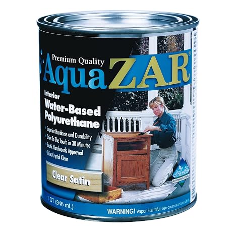 Aqua ZAR Satin Clear Water-Based Polyurethane 1 qt.