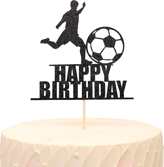 Happy Birthday Soccer Cake Topper - Boy/girl Sports Cake Topper,soccer Birthday Party Decorations,soccer Player Cake Topper Boy Birthday,football Player Cake Topper
