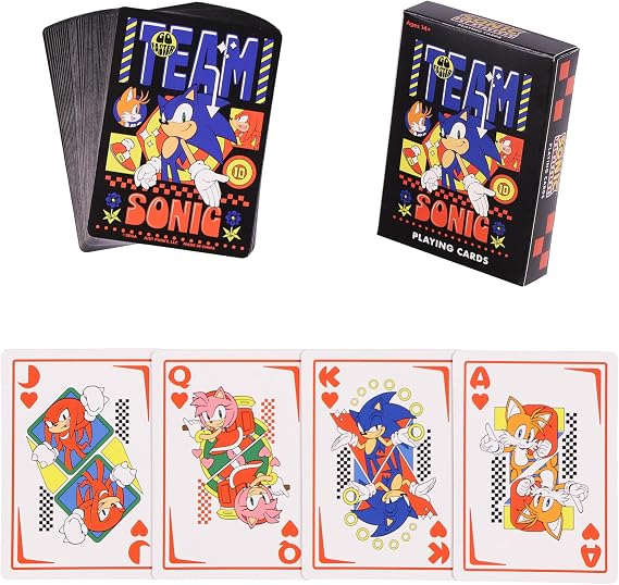JUST FUNKY Sonic The Hedgehog Playing Cards Team Sonic Design 52 Count Deck